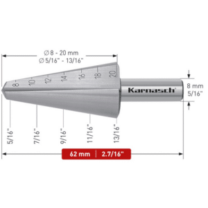 Sveder za luščenje HSS-XE – 2 rezili (8 – 20mm), CBN – navzkrižno brušen, z ravnim utorom Svedri za luščenje KARNASCH so namenjeni vrtanju tankih pločevin – do 4mm. Uporablja se jih predvsem za povrtavanje obstoječih izvrtin, poševnih ali sovpadajočih izvrtin. Rezilo svedra ustvarja gladke robove izvrtine na obeh straneh obdelovanca, zato naknadno razigljevanje ni potrebno. Sveder omogoča vrtanje izvrtin v premerih 8-20mm. Aksialno-radialna izdelava omogoča ponovno brušenje rezila.